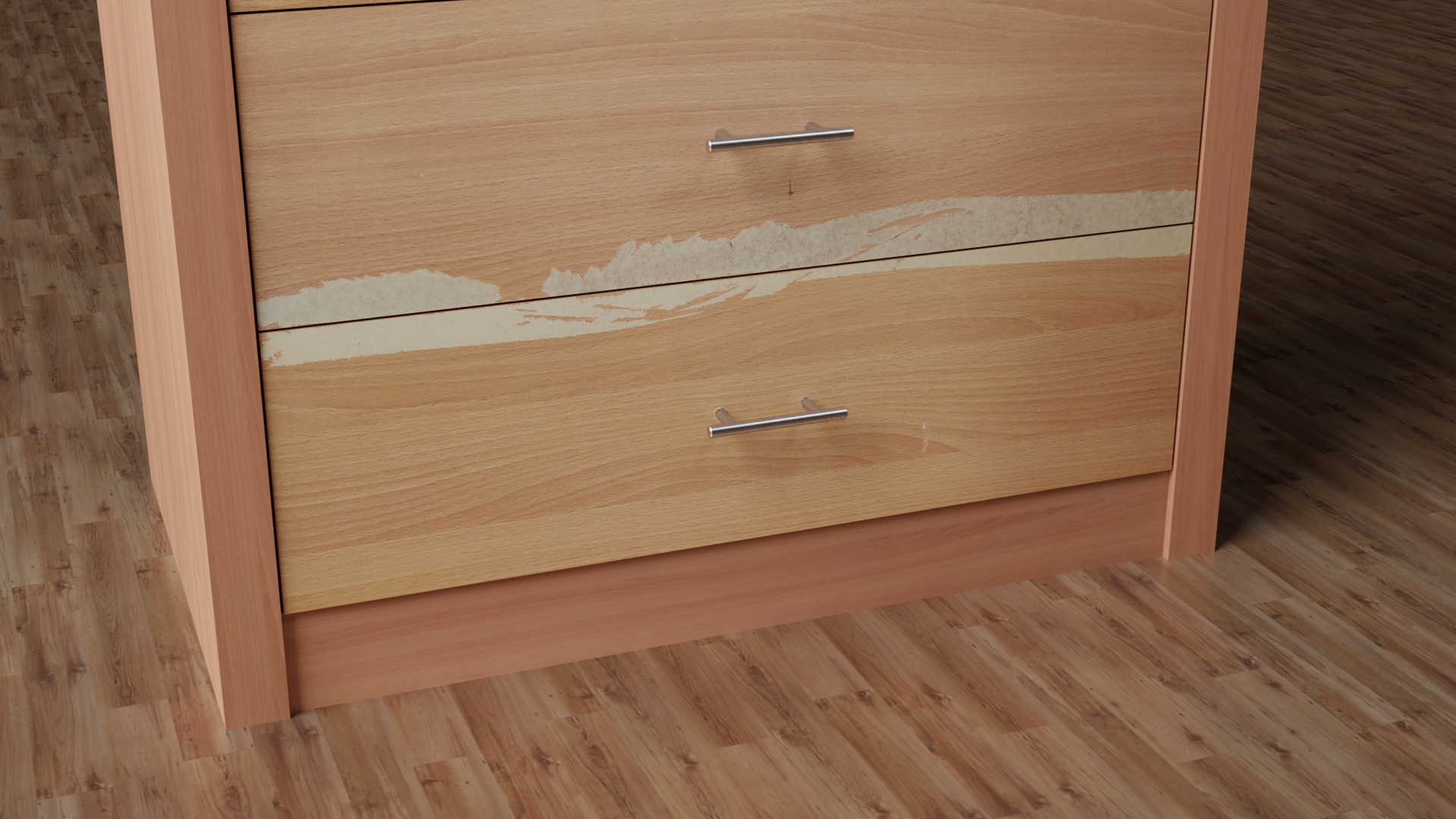 Blender render: Test render of the drawer